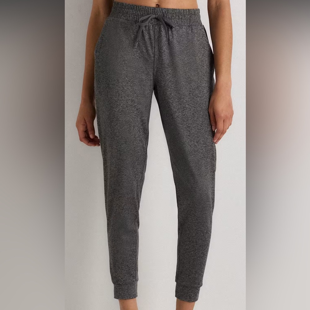 Quince Flowknit Active Joggers Grey girls size 12